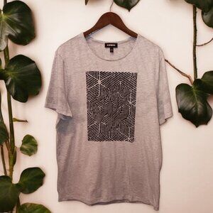 Express ★ Men's Graphic Tee - Velour Hexagonal Lion Geo Design